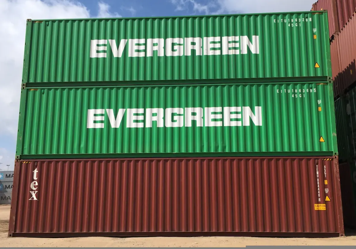 Shipping containers stored for supply